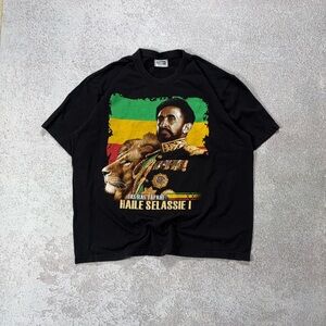 Vintage 90s The Roxx Haile Selassie graphic single stitch